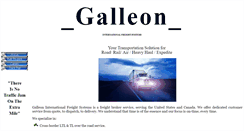 Desktop Screenshot of galleonfreight.com