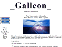 Tablet Screenshot of galleonfreight.com